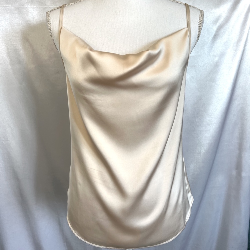 Cami Top, Cowl neck line, Beige size M